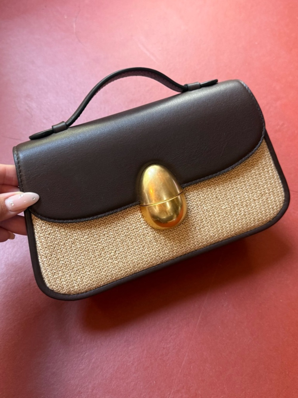 Neous Phoenix Leather Raffia Bag
